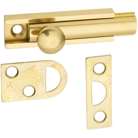 National Gallery Series 2 In. Polished Brass Door Surface Bolt N197962